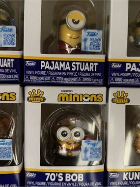 Funko 70's Bob Minions Vinyl Figure - Yellow & Purple
